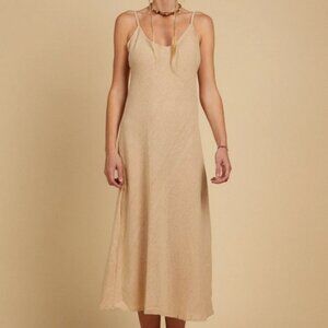 Lilith Dress by The Hemp Temple NWOT, beige slip dress